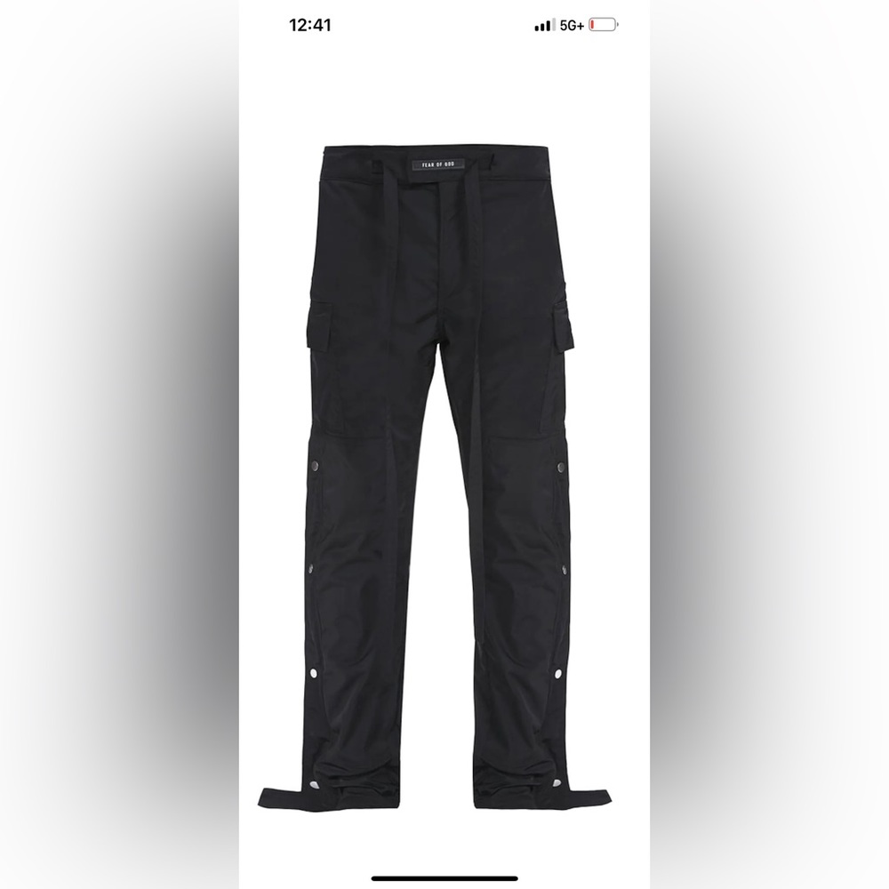 Fear of god nylon cargo pants Size large